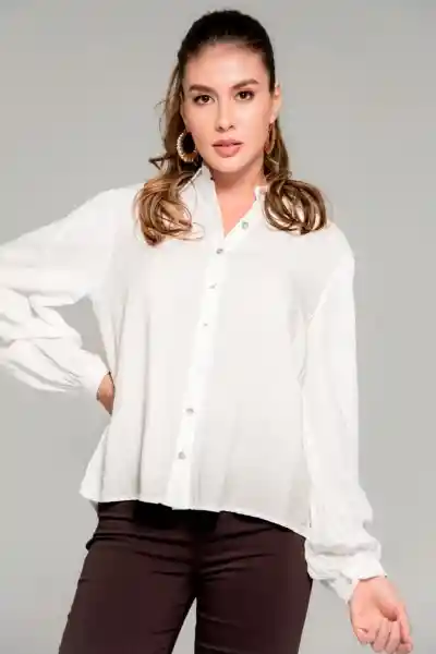 Camisa Brinnie Color Blanco Crudo Talla M Ragged