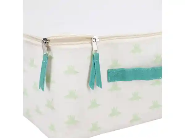 Organizador Con Cierre Canvas Blanco 35 x 35 Casaideas