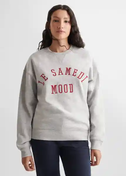 Sudadera Samedis Gris Talla 19 Teen Niñas Mango