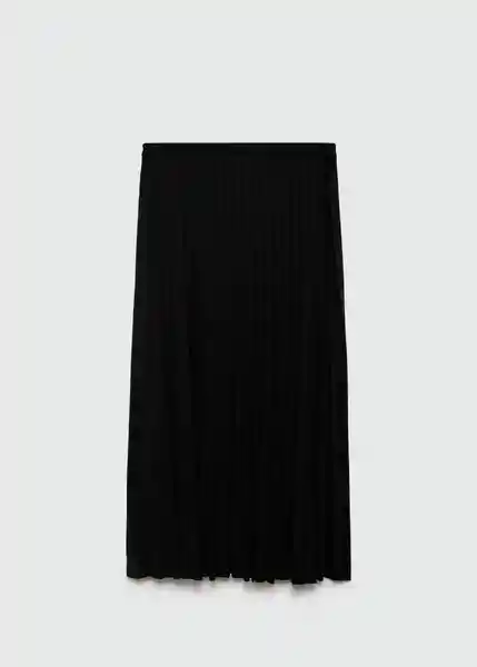 Falda Caldera-A Negro Talla L Mujer Mango