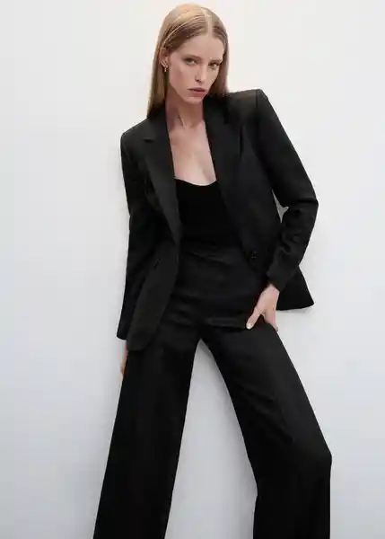 Blazer Americana Smart Negro Talla 18 Mujer Mango