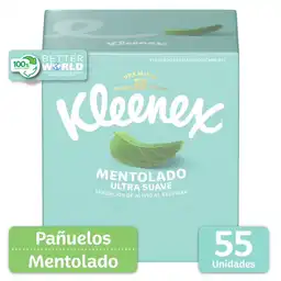 Kleenex Pañuelos Faciales Antigripal Mentolado Ultra Suave