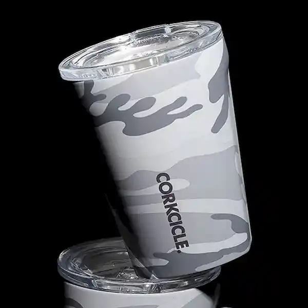 Corkcicle Vaso Tumbler Gris Camo 12 Oz Altura 14.5 cm