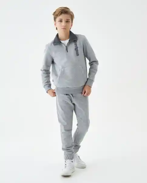 Jogger Pant Basic Niño Gris Fundido Medio Talla 14 Chevignon