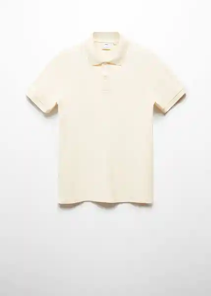 Camisa Polo Rea Vainilla Talla S Hombre Mango