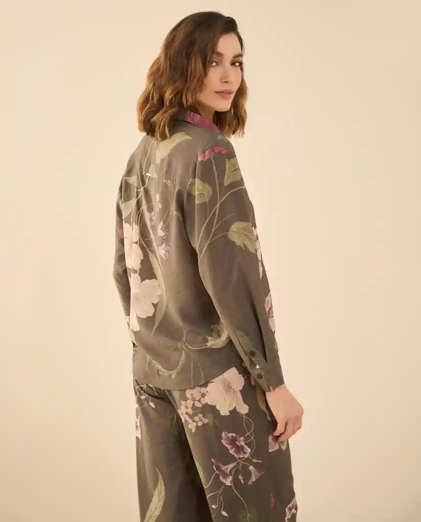 Camisa Verde Aceituna Oscuro Talla M 412G001 Esprit