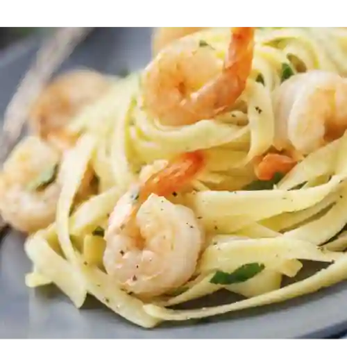 Pasta Aglio & Olio con Langostinos