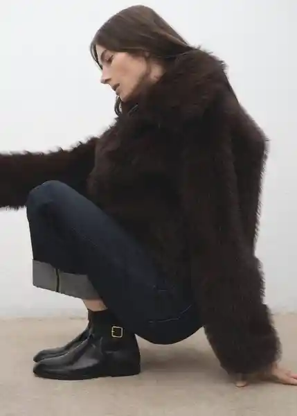 Botines Piero Negro Talla 38 Mujer Mango