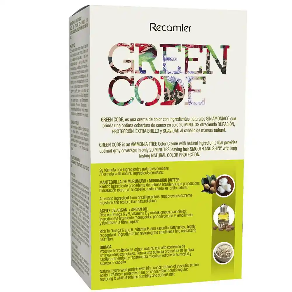 Green Code Crema de Color con Ingredientes Naturales