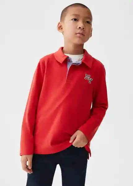 Polo Alvin Rojo Talla 06 Niños Mango