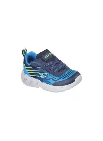 Skechers Tenis Niño Magna Lights 6 Azul Talla 6