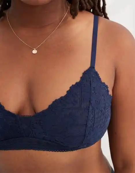 American Eagle Bralette Encaje Picnic Naval Talla S