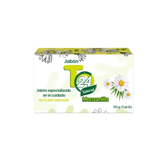 T24 Jabón Para el Cuidado de la Piel Manzanilla Verde Manzanilla