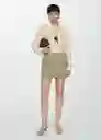 Falda Cargo Khaki Talla L Mujer Mango