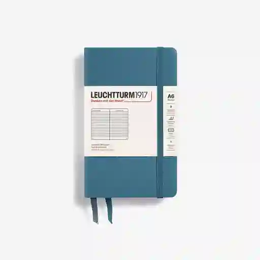 Leuchtturm1917 Cuaderno Pequeño Rayas Azul Hc
