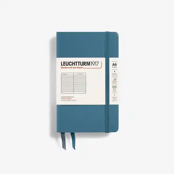 Leuchtturm1917 Cuaderno Pequeño Rayas Azul Hc