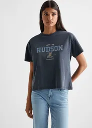 Camiseta Hudson Navy Talla 20 Teen Niñas Mango