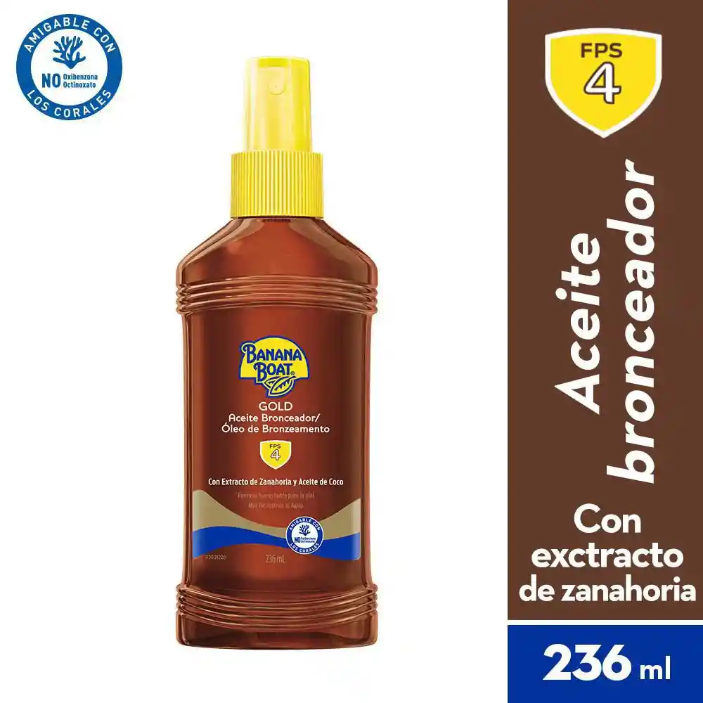 Banana Boat Aceite Bronceador con Extracto de Zanahoria