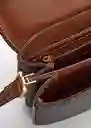 Bolso Yvonne Marrón Mujer Mango