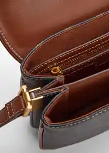 Bolso Yvonne Marrón Mujer Mango