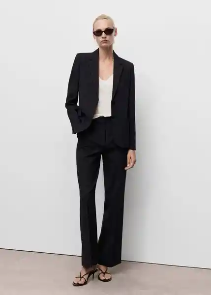 Blazer Americana Bergen Navy Talla M Mujer Mango