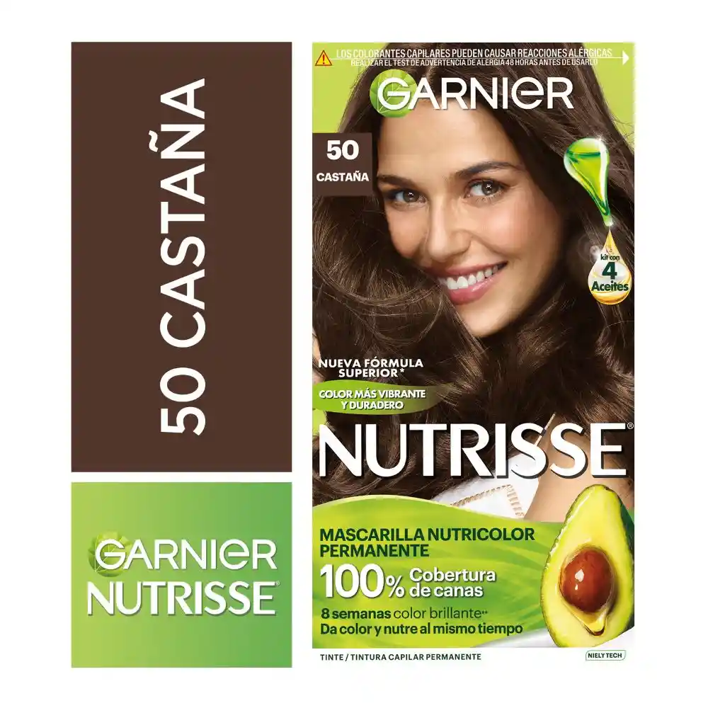 Nutrisse Kit Coloracion En Crema N° 50 Castaña Con Concentrado