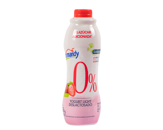 Normandy Yogurt en Garrafa 0% Azúcar Sabor a Fresa 1000 ml