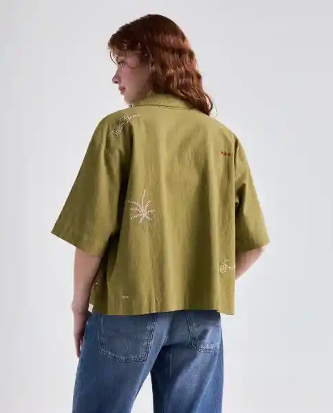 Camisa Mujer Verde Talla L 619G003_VER180627 Americanino