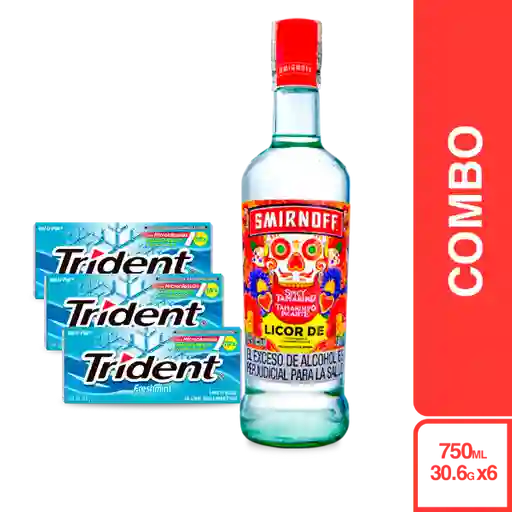 Combo Trident Chicle Menta + Smirnoff Tamarindo