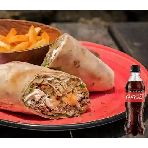 Wrap Arabe de Pollo + Coca Cola Zero 400ml