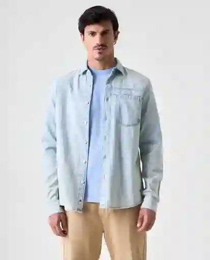 Camisa Hombre Azul Talla L 512G000_AZU114604 Americanino