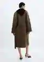 Abrigo Batin Khaki Talla S Mujer Mango
