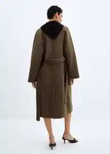 Abrigo Batin Khaki Talla S Mujer Mango