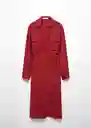 Vestido Maria Rojo Talla L Mujer Mango