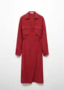 Vestido Maria Rojo Talla L Mujer Mango