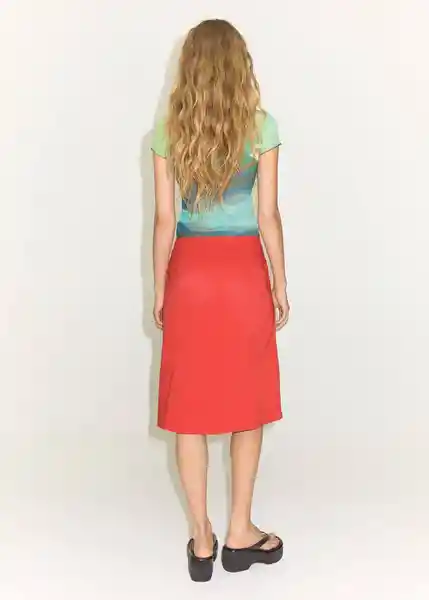 Falda Rosso Rojo Talla S Mujer Mango