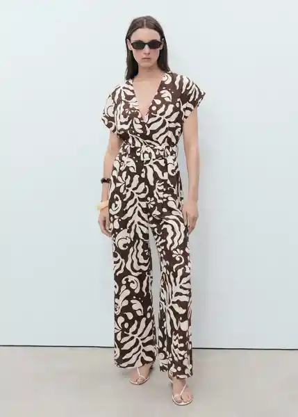 Enterizo Mono Merci Marrón Talla L Mujer Mango