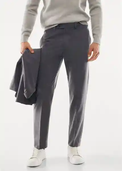 Pantalón Travel Gris Talla 46 Hombre Mango