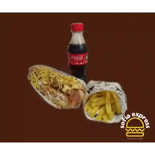 Combo Perro Sencillo Papas y Bebida