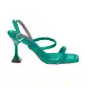 Sandalias Tacón Lyra Verde Talla 34