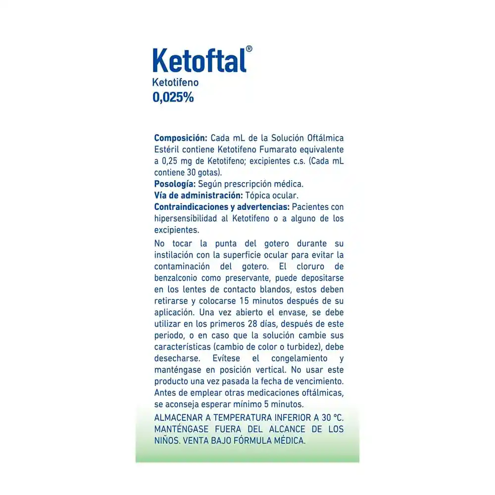 Ketoftal Solución Oftálmica Estéril en Gotas