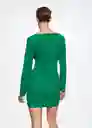 Vestido Sky Verde Talla M Mujer Mango