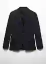 Blazer Americana Paulo Negro Talla 50 Hombre Mango