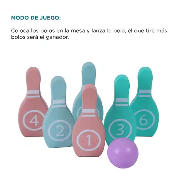 Set de Boliche de Madera Pines y Bola Miniso