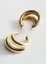 Pendientes Lulu Oro Talla 99 Mujer Mango
