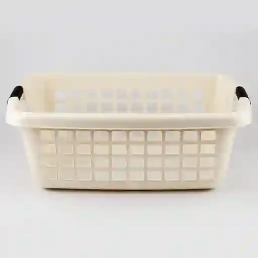 Great Plastic Cesta Ropa Rectángular Blanco Ondas 70 L 2502