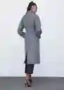Abrigo Batin Gris Talla XL Mujer Mango