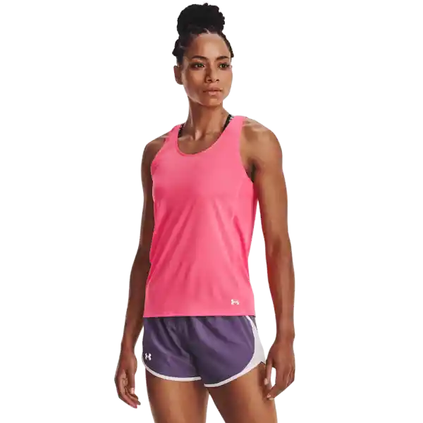 Under Armour Polera Fly by Tank Rosado Para Mujer Talla MD