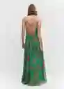 Vestido Rosalie Verde Talla L Mujer Mango