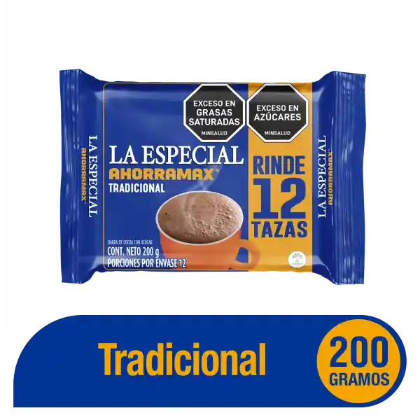La Especial Chocolate Sucedáneo Barra Cocoa Pasabocas 200 g